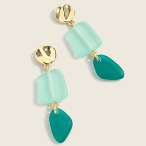 J Crew frosty sea glass drop earrings